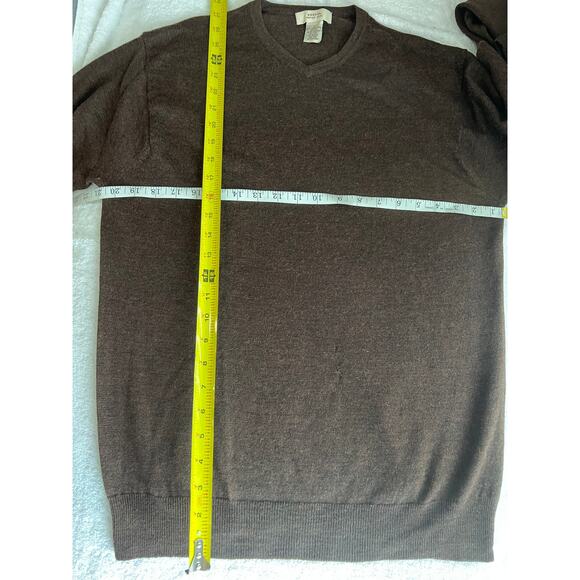 Unisex Trendy Merona Chocolate brown Merino Wool Sweater United Kingdom Sz- L - Picture 5 of 6